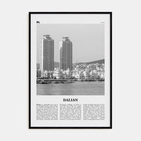 Dalian Poster Black Wood / 8x12 in Nbourhood Travel B&W Poster