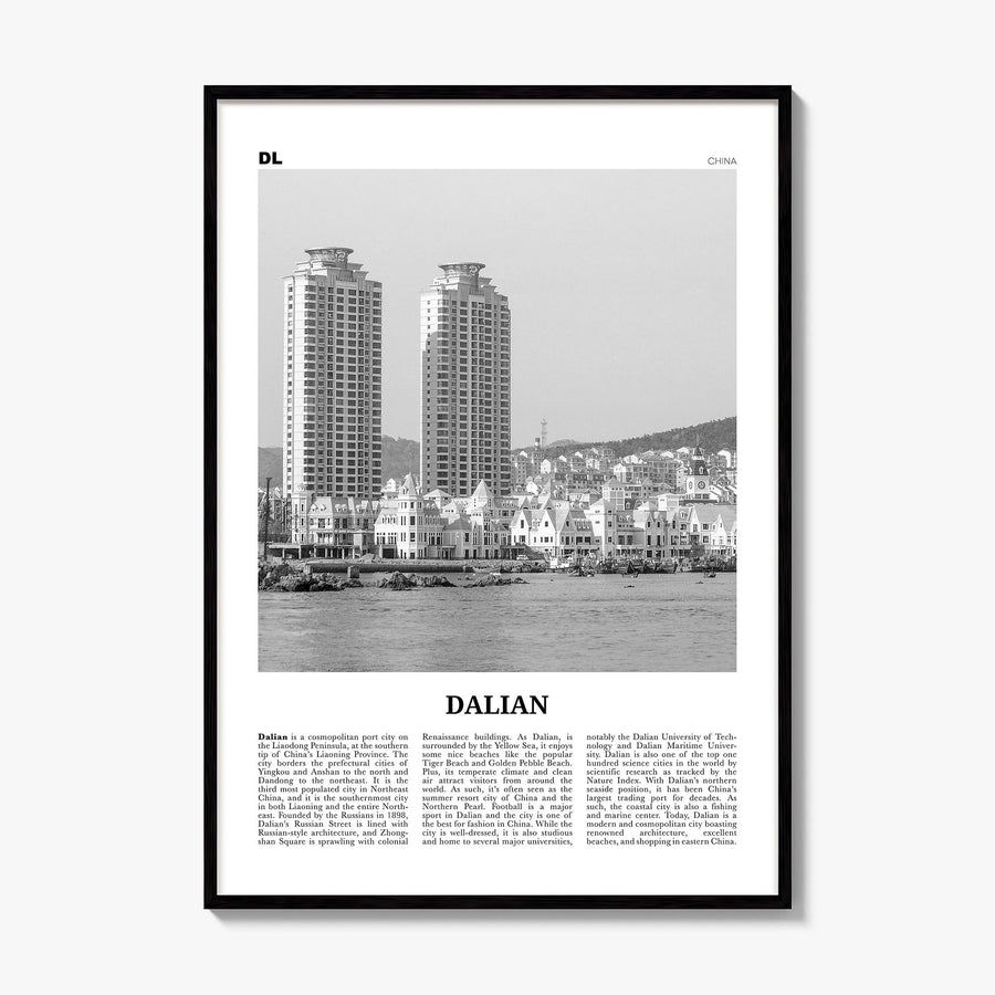Dalian Newspaper Poster, framed poster mockup