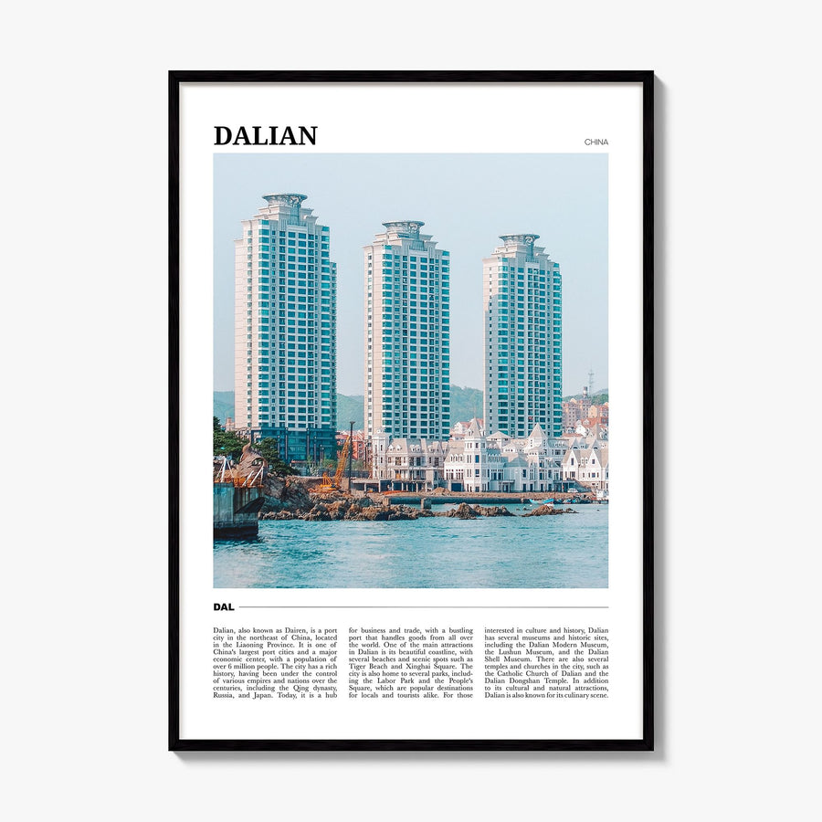 Dalian Travel Poster, framed poster mockup
