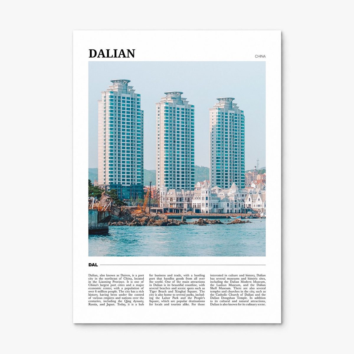 Dalian Travel Poster, print only (unframed)