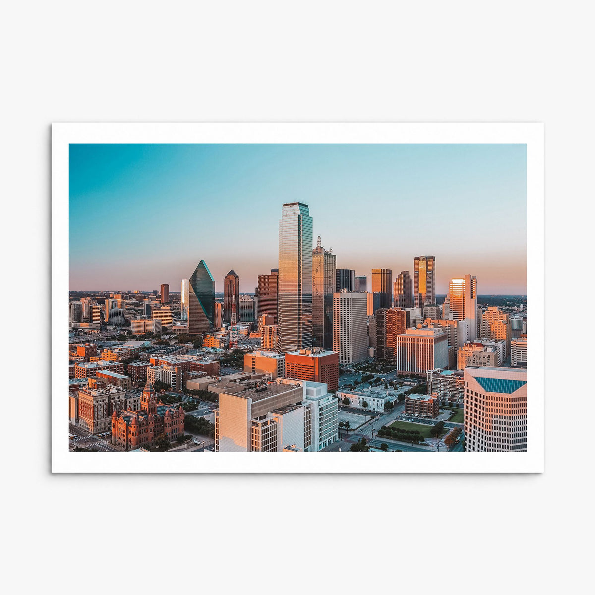 Dallas Photo Poster, print only (unframed), white border