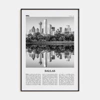 Dallas No 1 Poster None / 8x12 in Nbourhood Travel B&W Poster