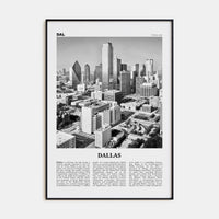 Dallas No 2 Poster None / 8x12 in Nbourhood Travel B&W Poster