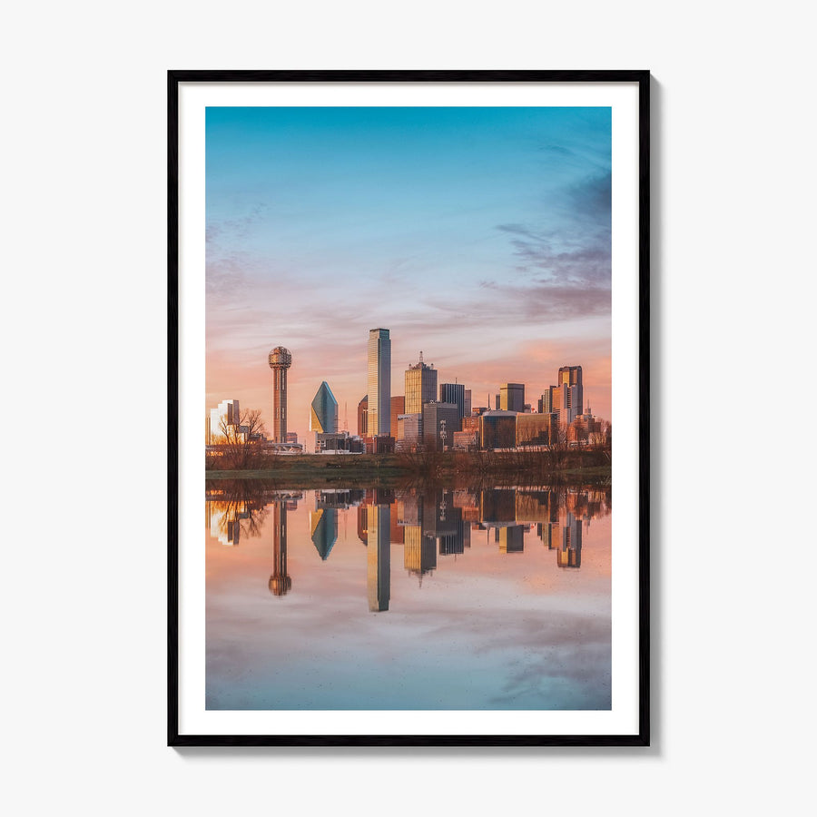 Dallas Photo No 2 Poster, framed poster mockup, white border