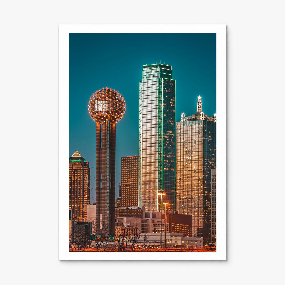 Dallas Photo No 3 Poster, print only (unframed), white border