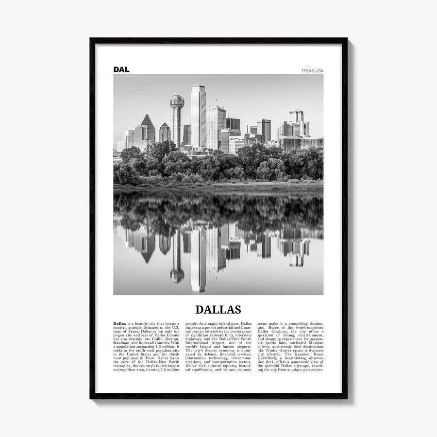 Dallas Newspaper No 1 Poster, framed poster mockup