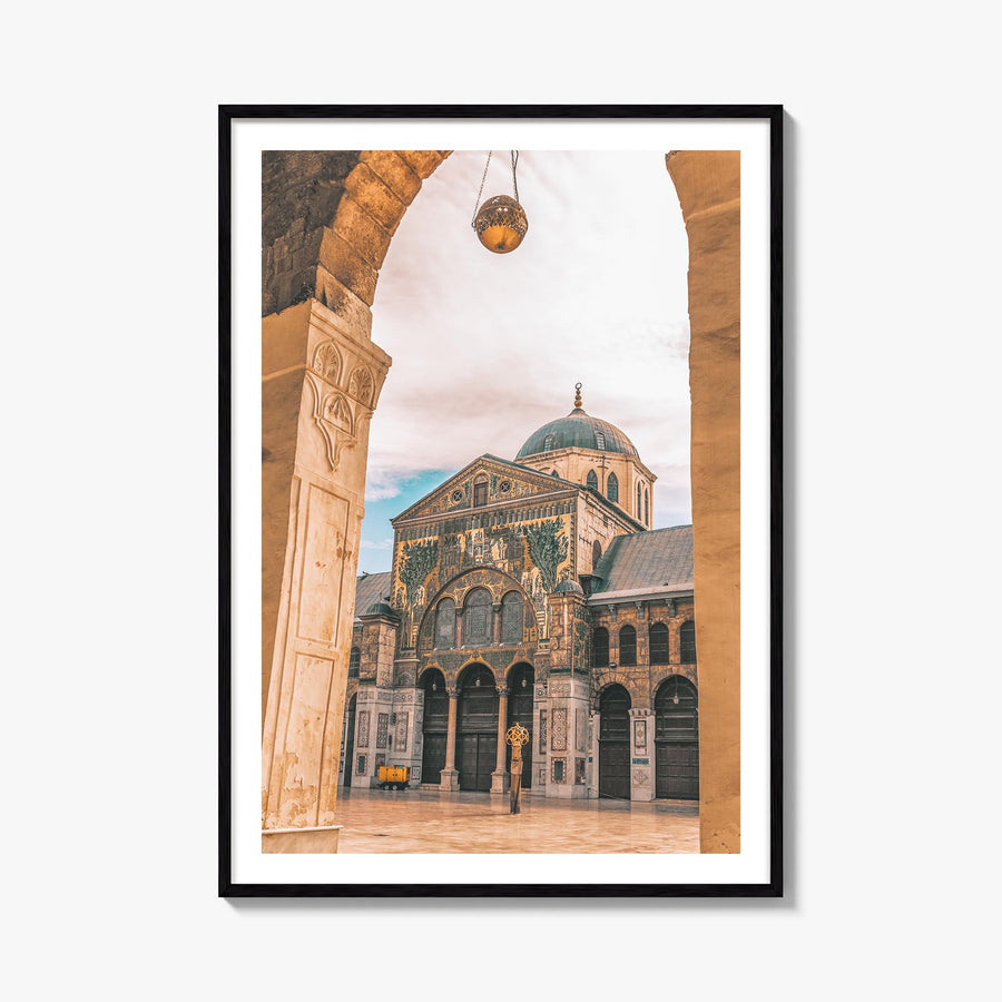 Damascus colorful photo poster of Syria – vertical wall art, unframed print shown in interior mockup