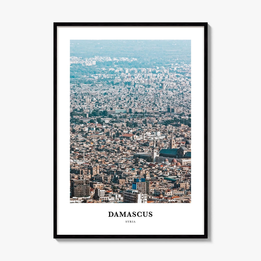 Damascus Classic Poster, framed poster mockup