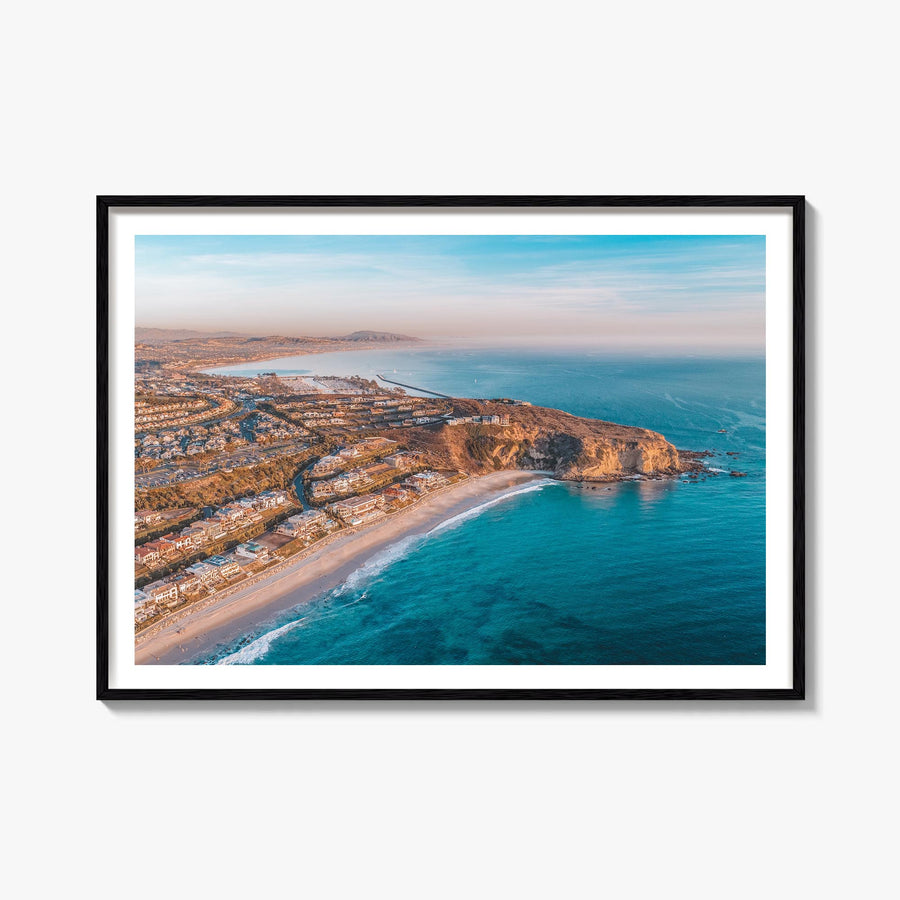 Dana Point colorful photo poster of California, USA – horizontal wall art, unframed print shown in interior mockup