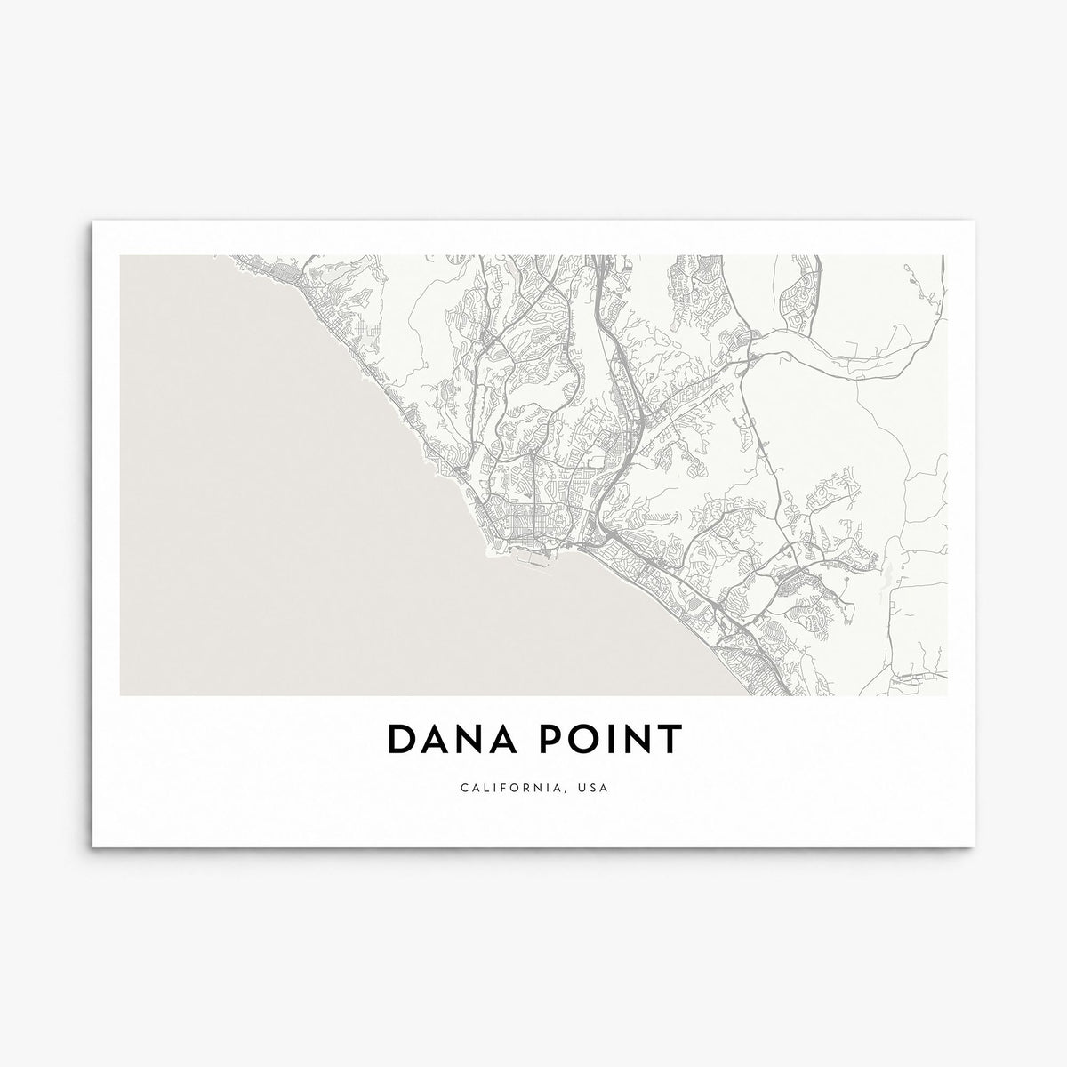 Dana Point Map Poster, print only (unframed)
