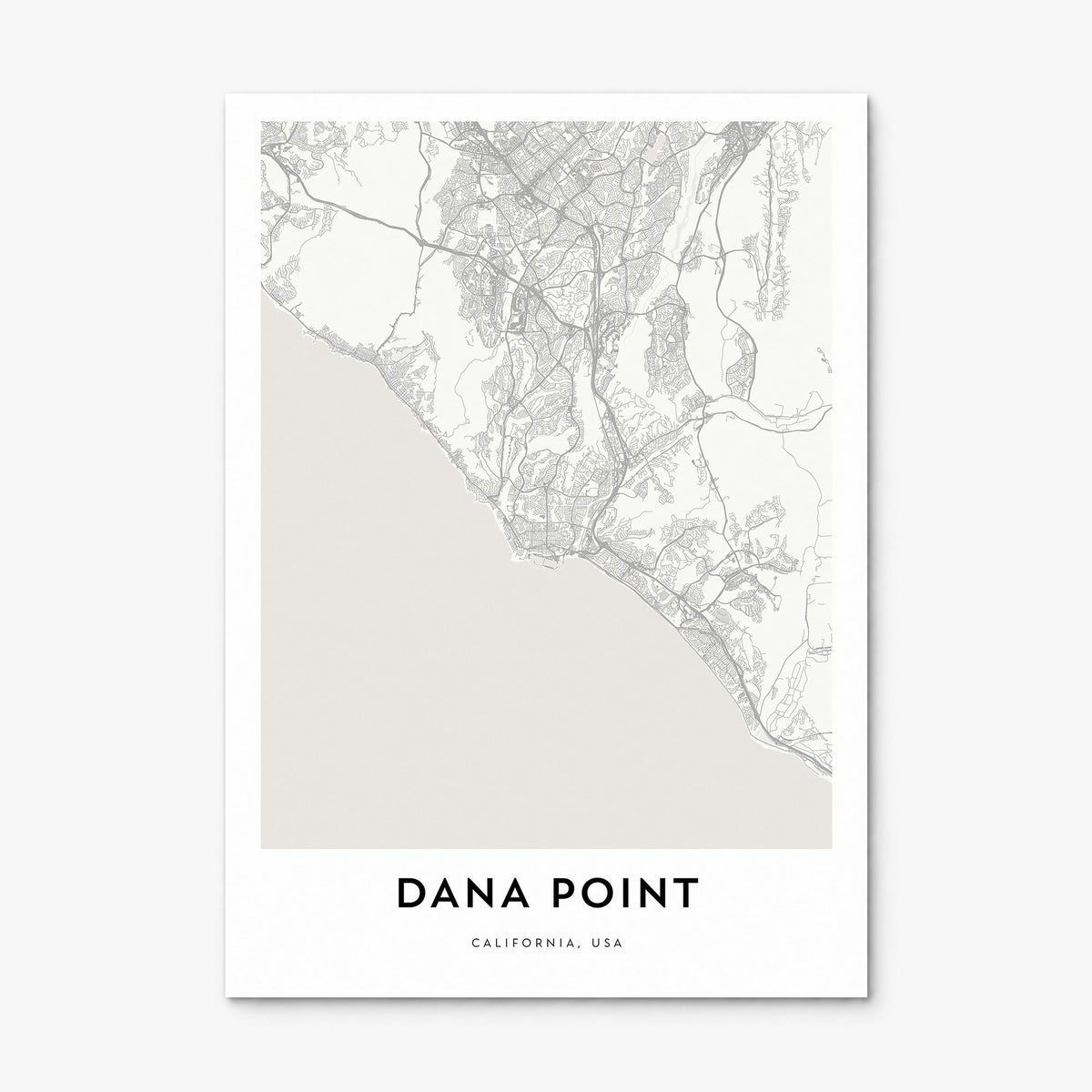 Dana Point Map Poster, print only (unframed)