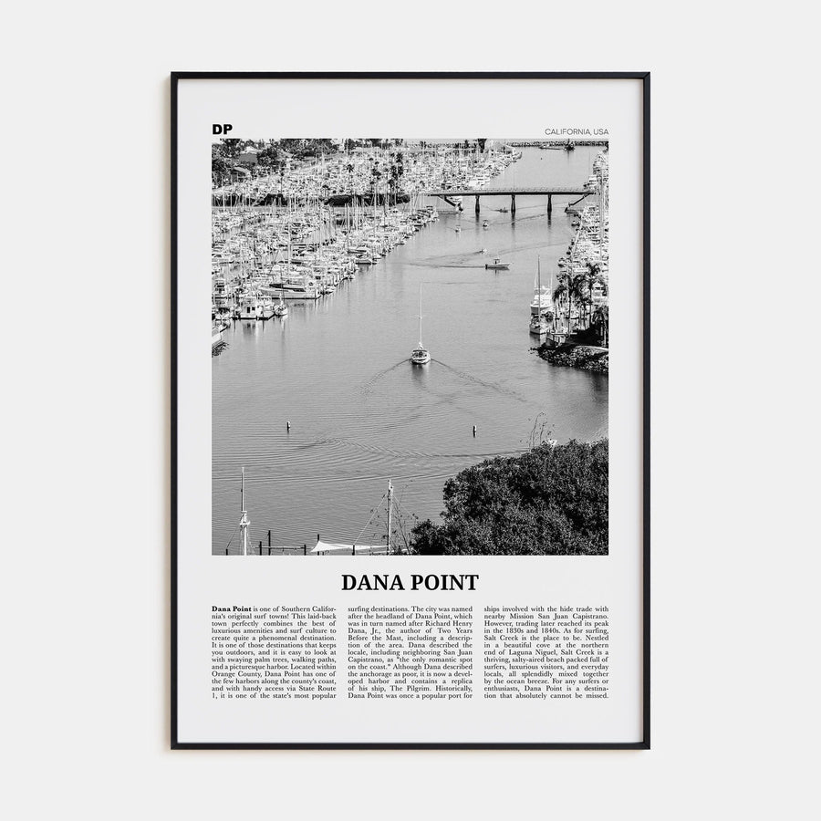 Dana Point Poster None / 8x12 in Nbourhood Travel B&W Poster