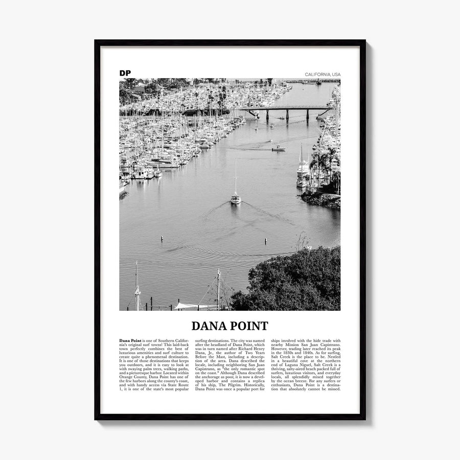 Dana Point Newspaper Poster, framed poster mockup