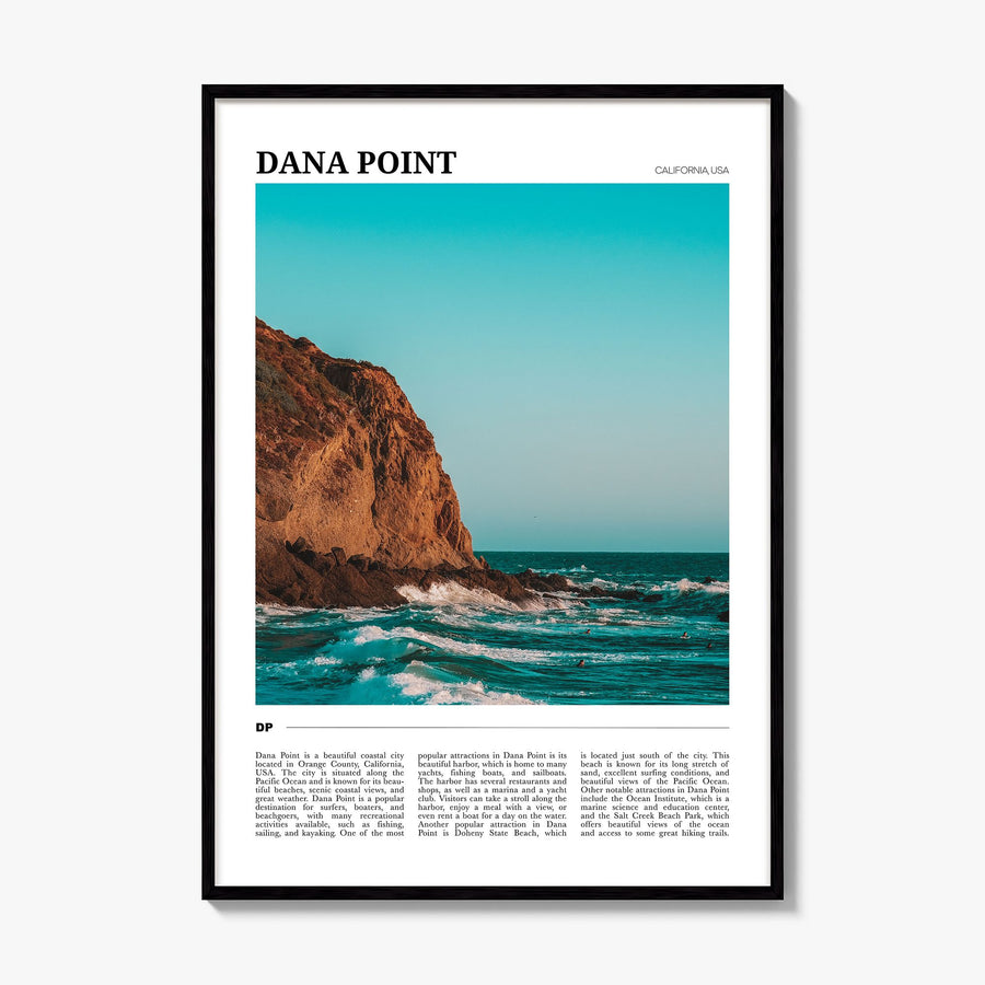Dana Point Travel Poster, framed poster mockup