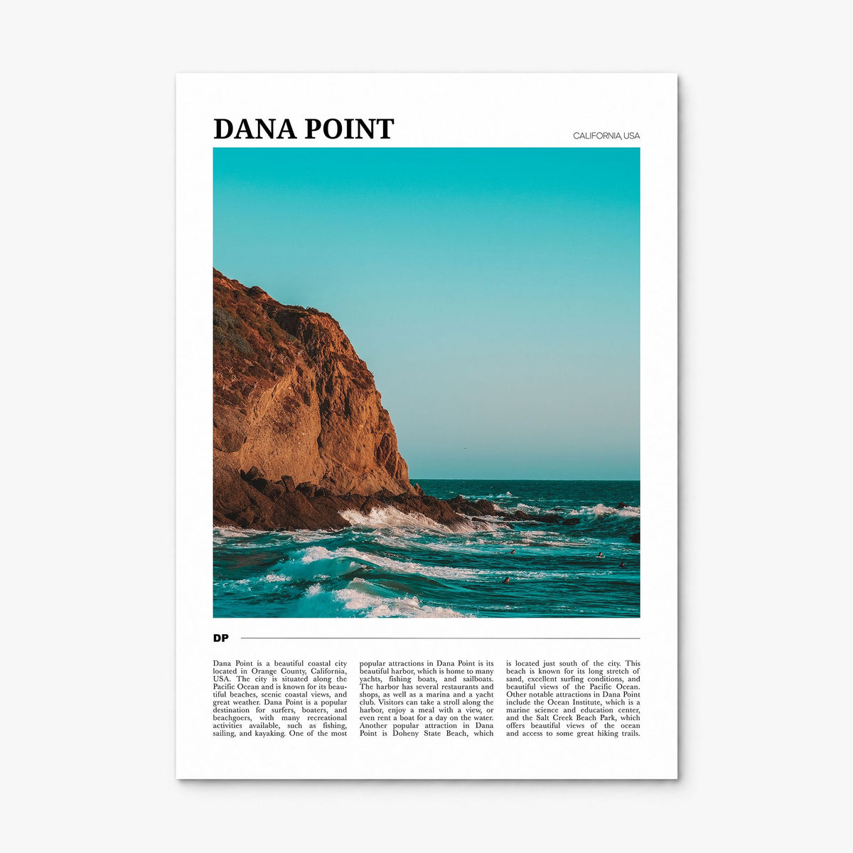 Dana Point Travel Poster, print only (unframed)