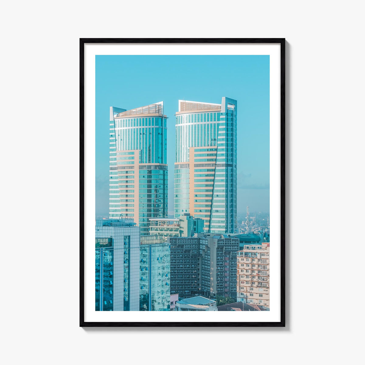 Dar es Salaam colorful photo poster of Tanzania – vertical wall art, unframed print shown in interior mockup