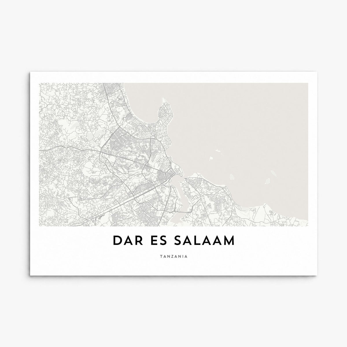 Dar es Salaam Map Poster, print only (unframed)