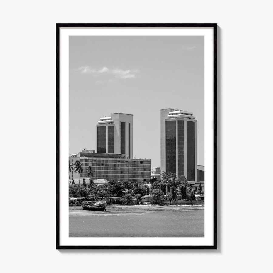 Dar es Salaam Photo Poster, framed poster mockup, white border
