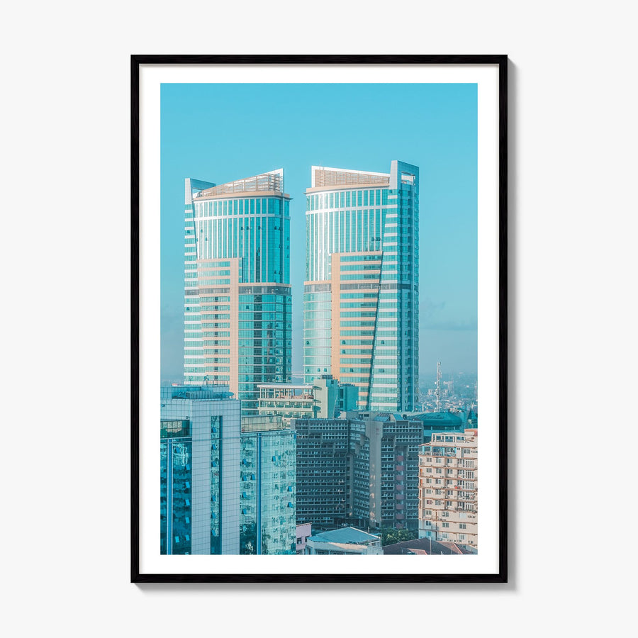 Dar es Salaam Photo Poster, framed poster mockup, white border