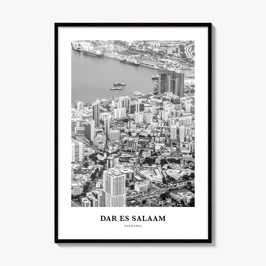 Dar es Salaam Classic Poster, framed poster mockup