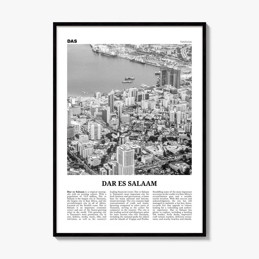 Dar es Salaam Newspaper Poster, framed poster mockup