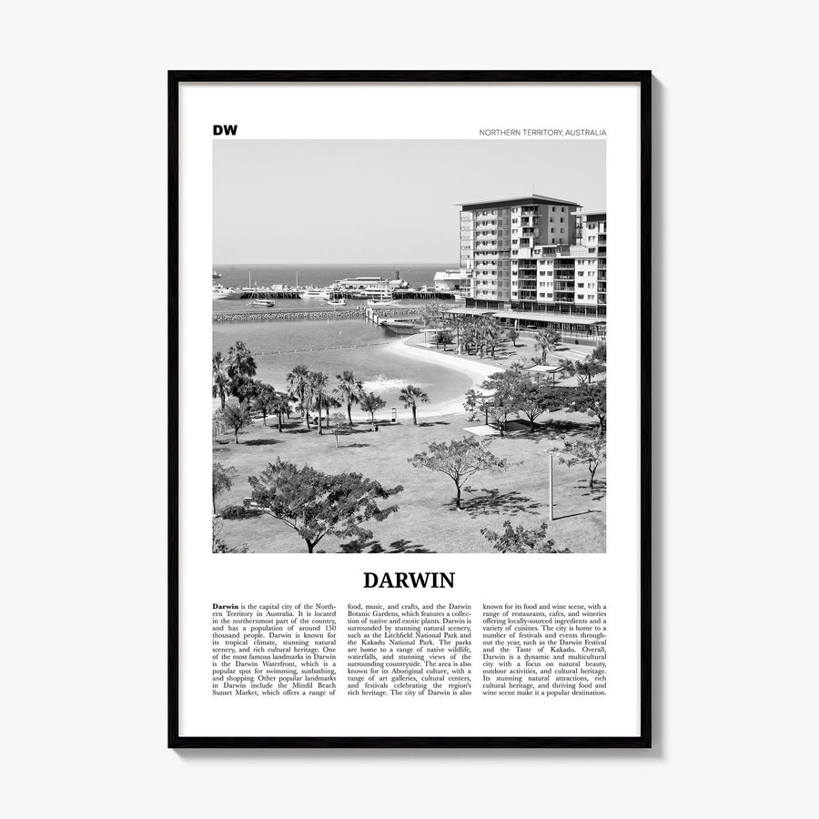 Darwin Newspaper Poster, framed poster mockup