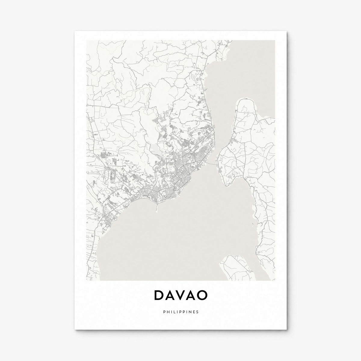 Davao Map Poster, print only (unframed)
