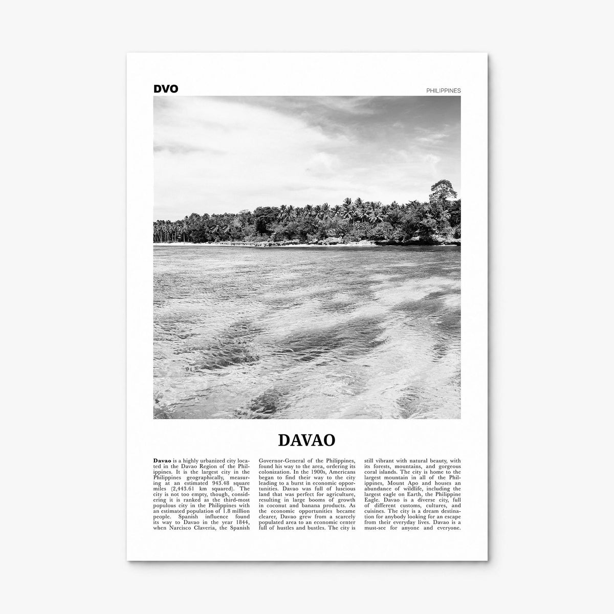 Davao Newspaper Poster, print only (unframed)