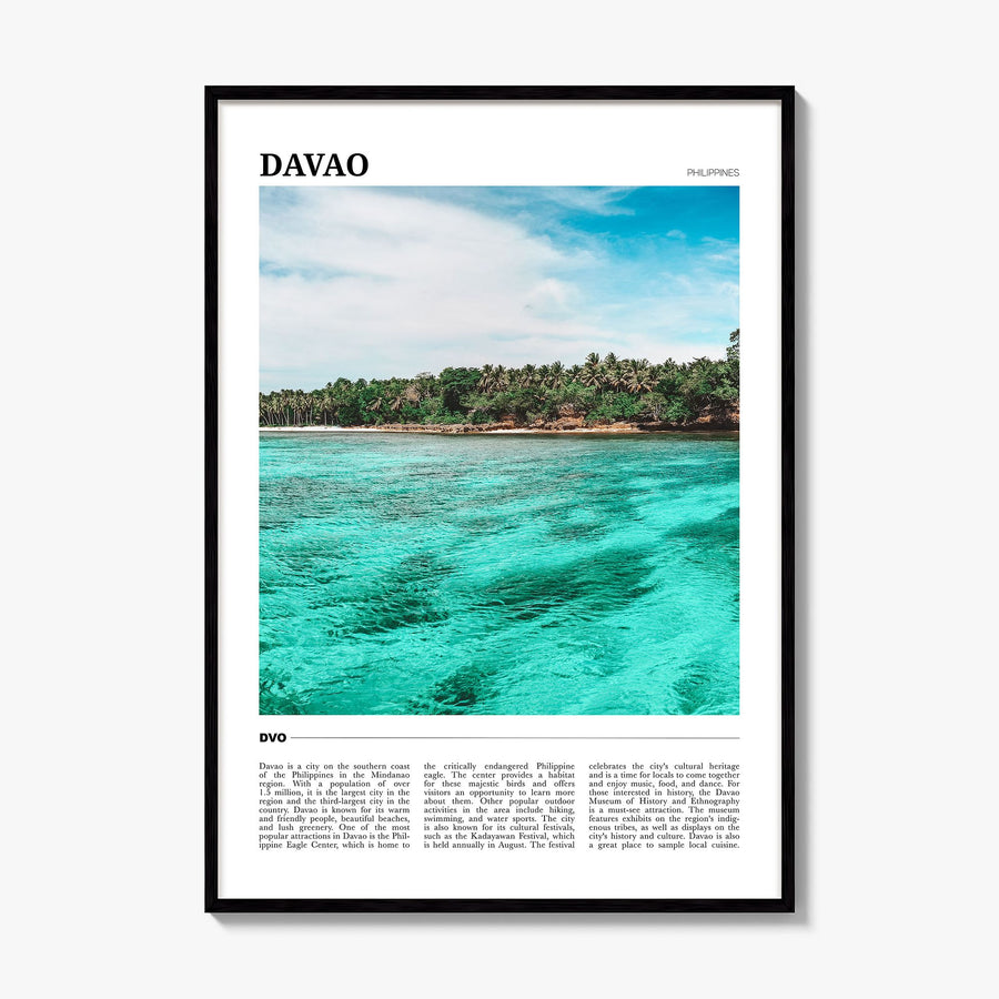 Davao Travel Poster, framed poster mockup