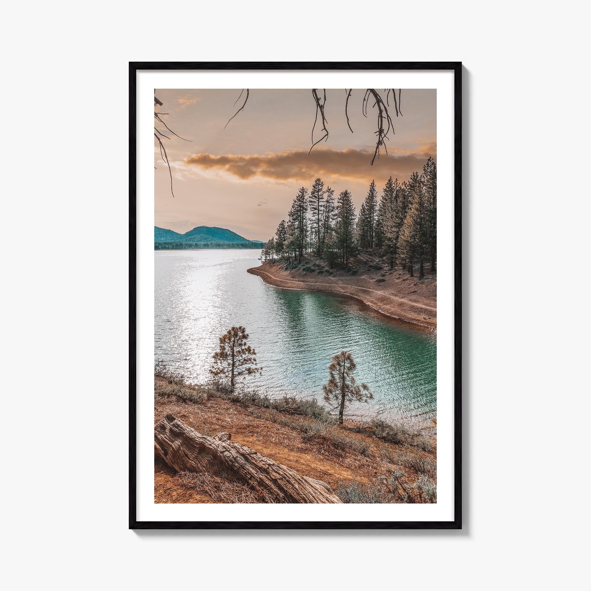 Davis colorful photo poster of California, USA – vertical wall art, unframed print shown in interior mockup