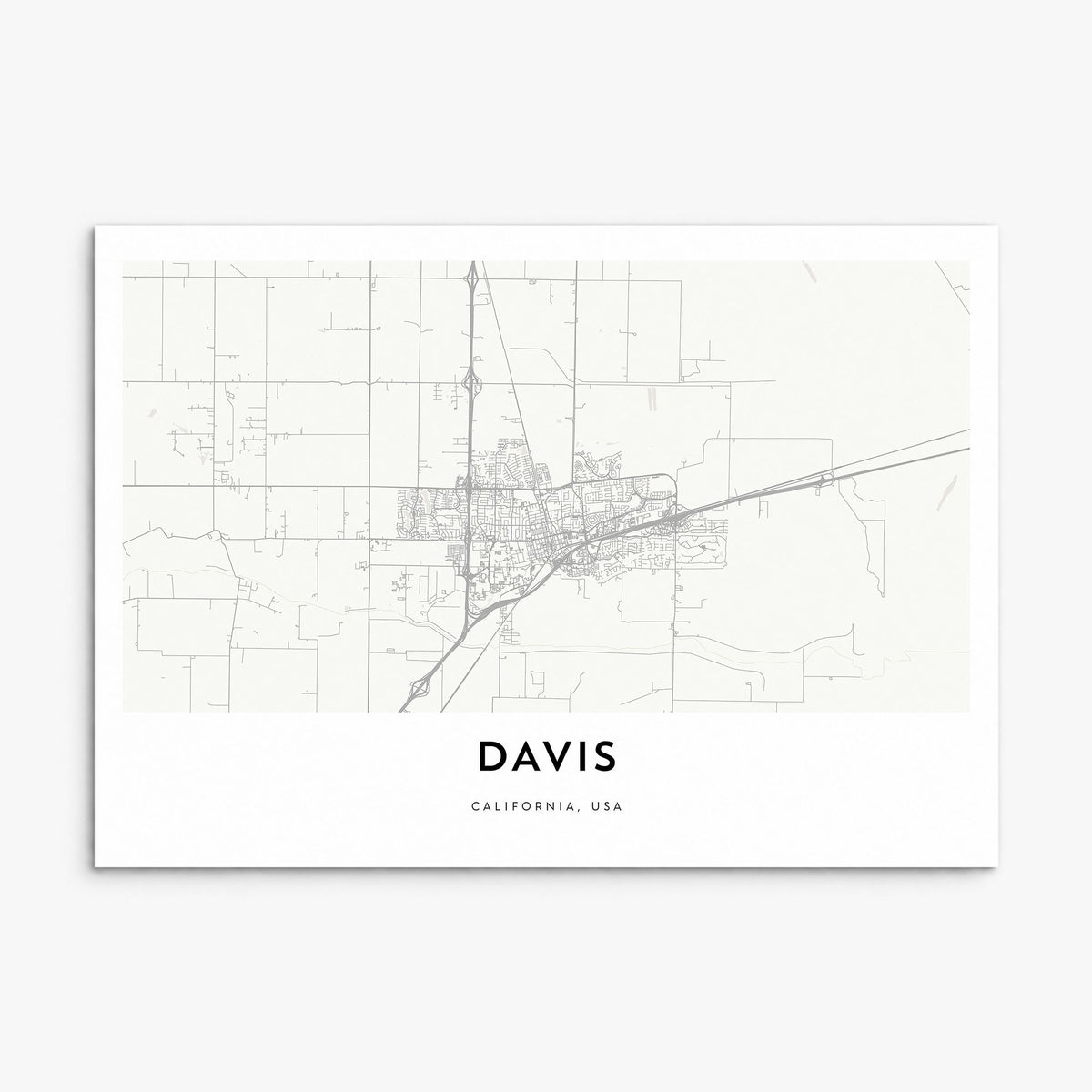 Davis Map Poster, print only (unframed)