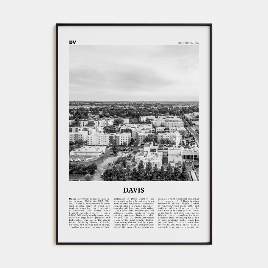 Davis Poster None / 8x12 in Nbourhood Travel B&W Poster