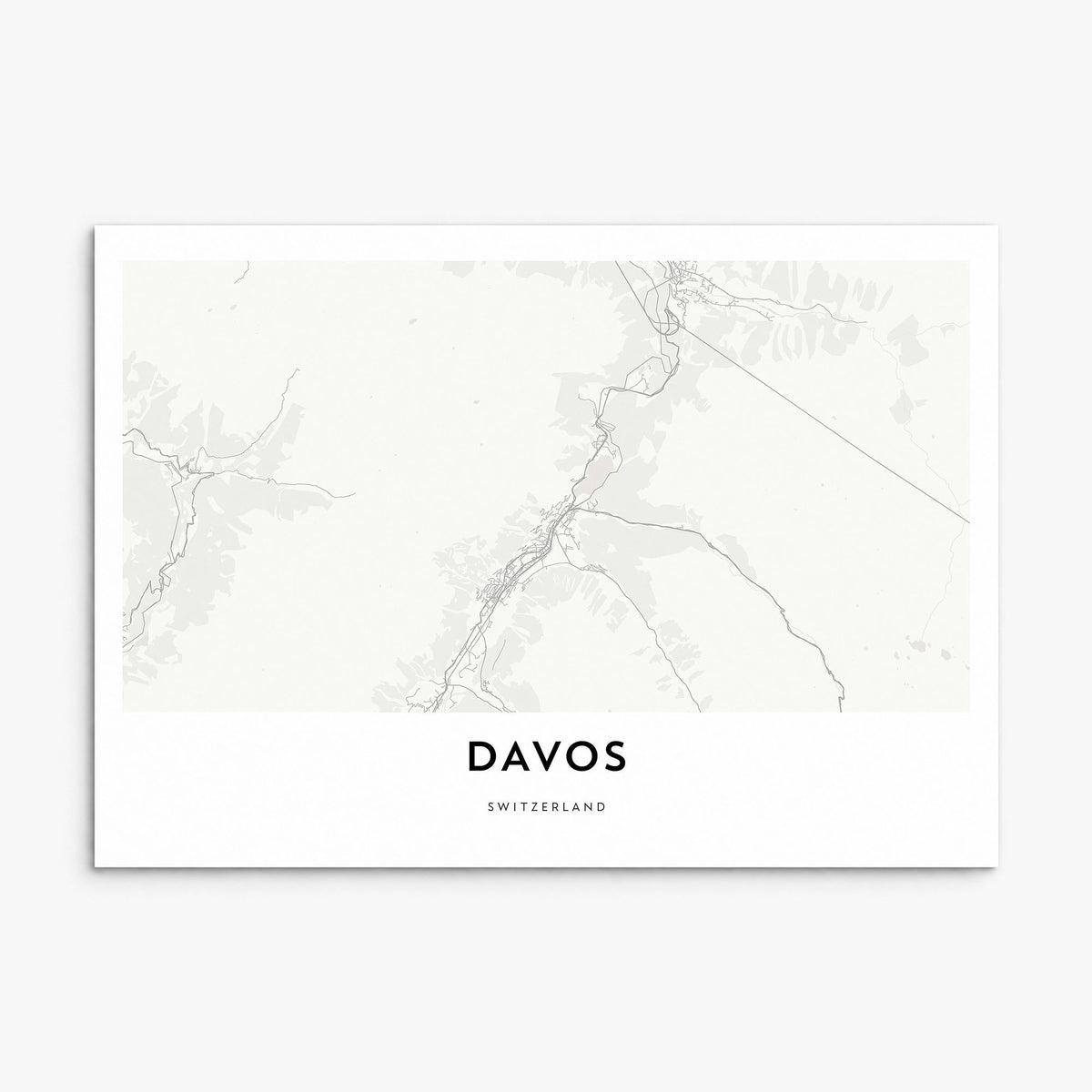 Davos Map Poster, print only (unframed)