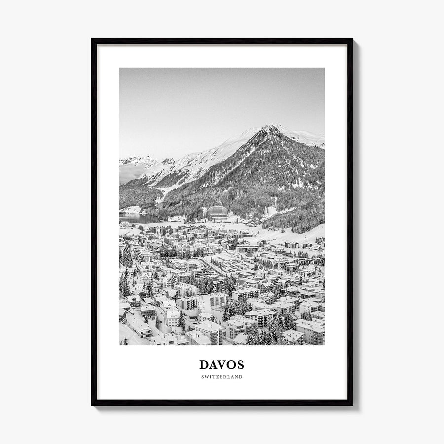 Davos Classic Poster, framed poster mockup