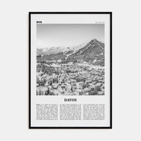 Davos Poster Black Wood / 8x12 in Nbourhood Travel B&W Poster