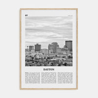 Dayton Poster Natural Wood / 8x12 in Nbourhood Travel B&W Poster