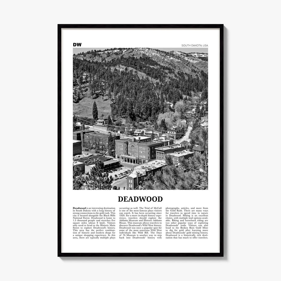 Deadwood Newspaper Poster, framed poster mockup