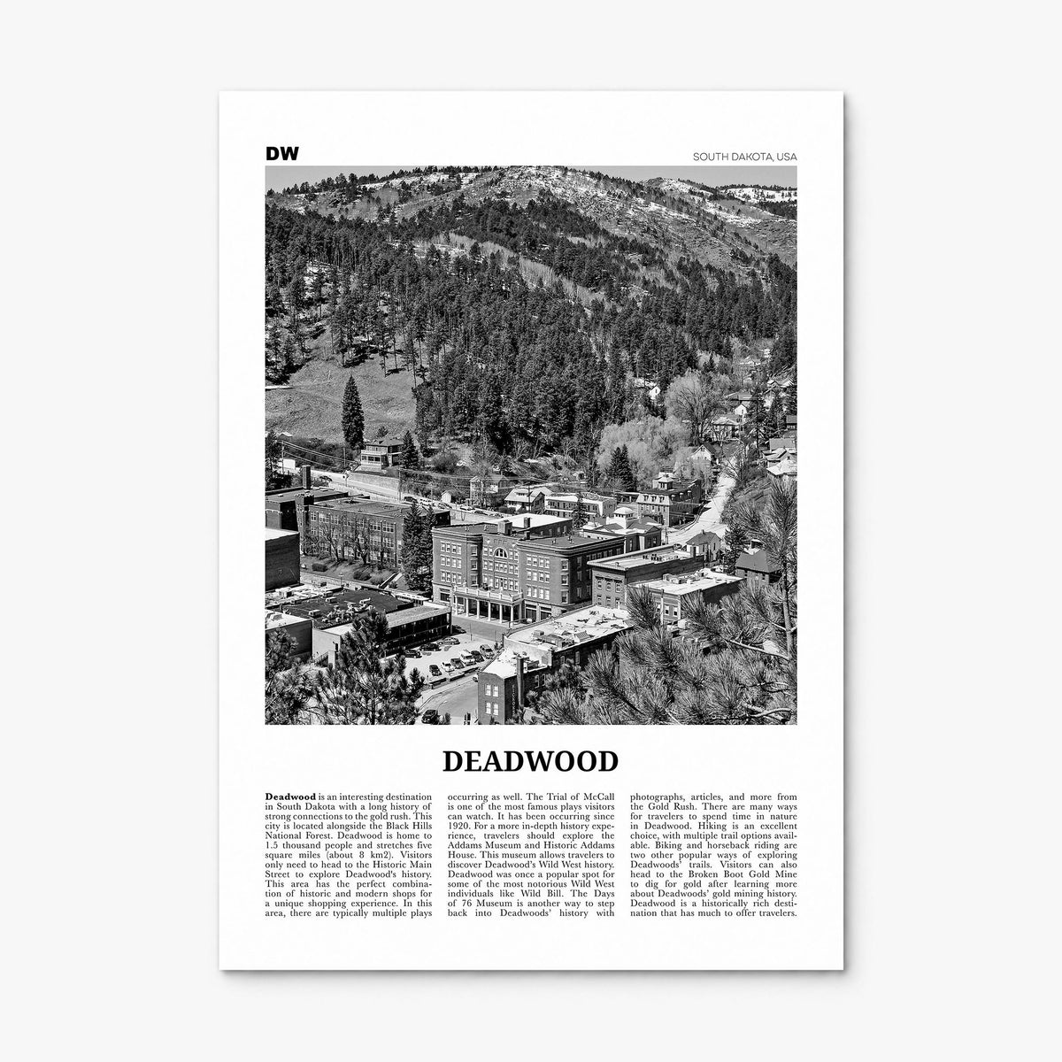 Deadwood Newspaper Poster, print only (unframed)