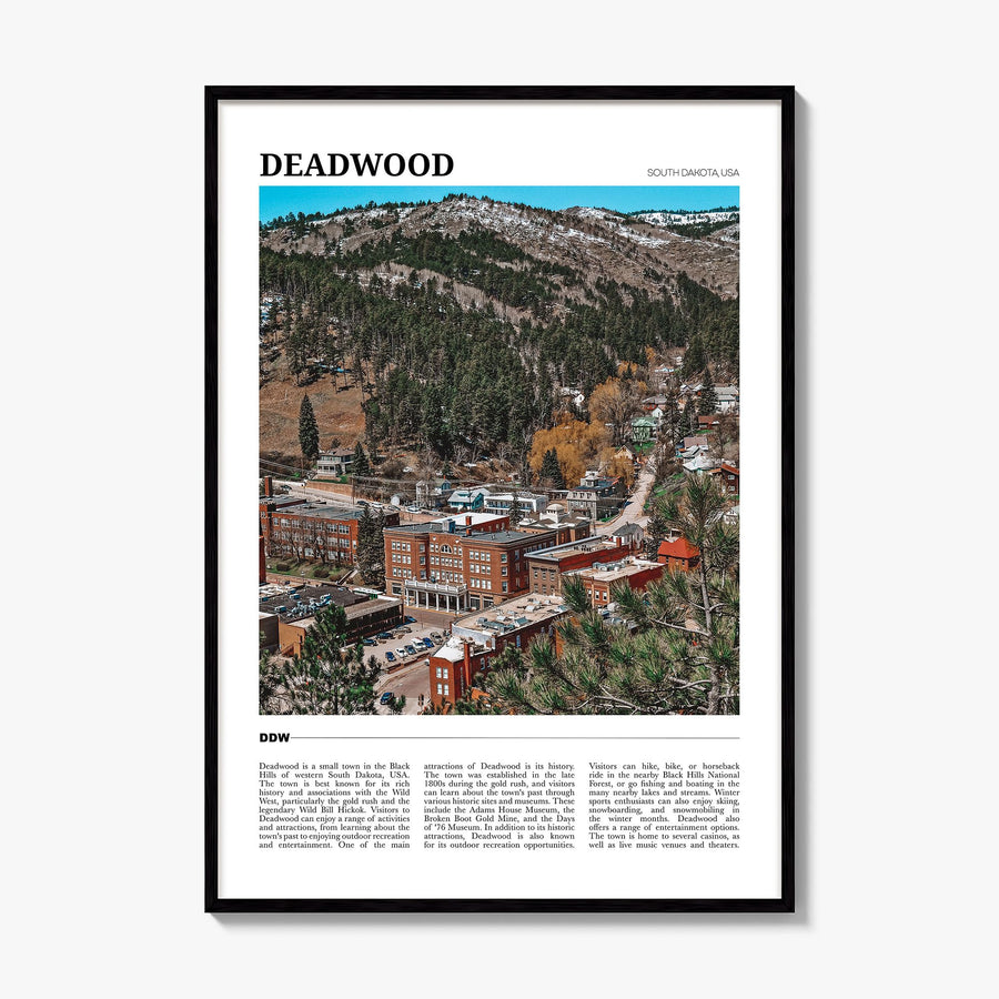 Deadwood Travel Poster, framed poster mockup