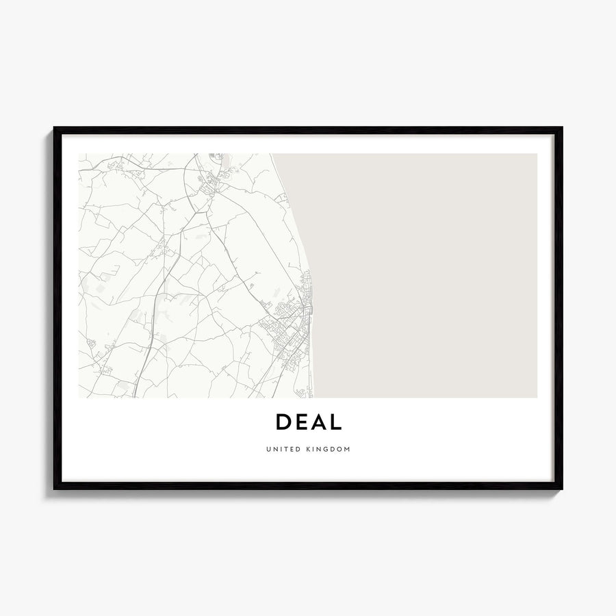 Deal Map Poster, framed poster mockup