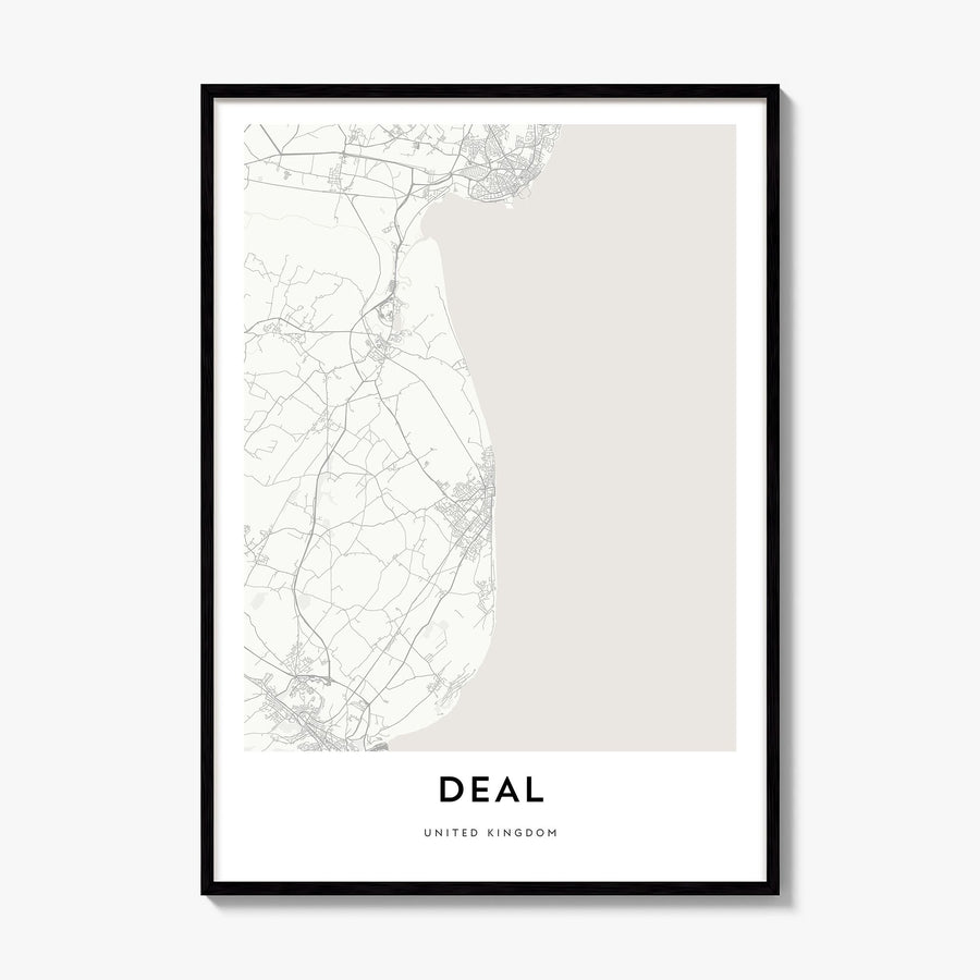 Deal Map Poster, framed poster mockup