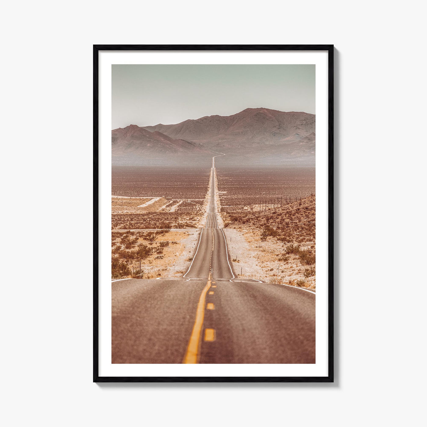 Death Valley colorful photo poster of California, USA – vertical wall art, unframed print shown in interior mockup