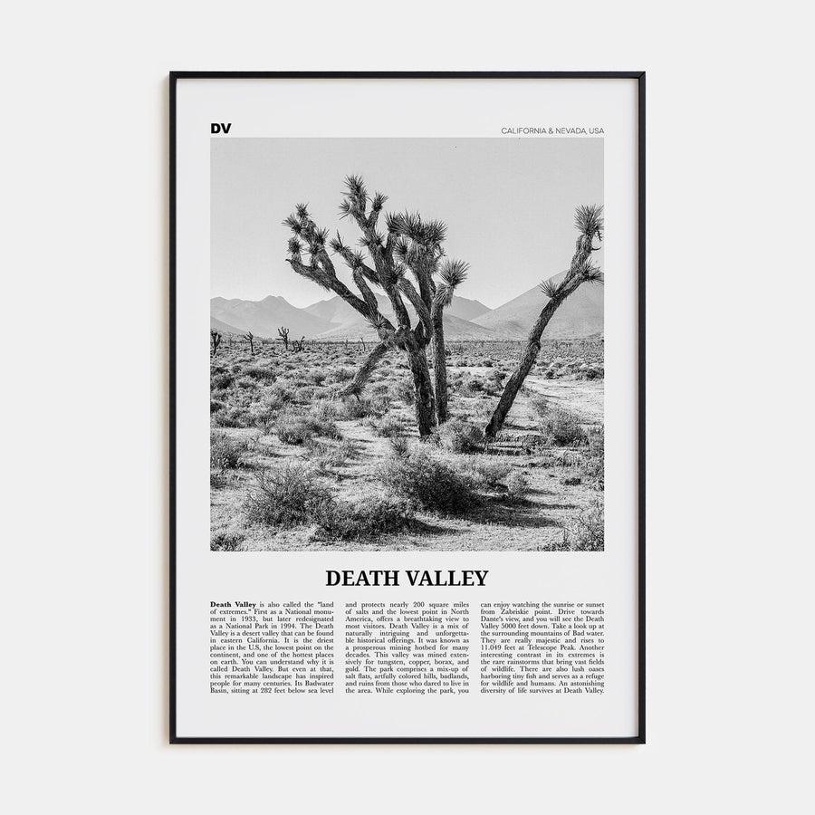 Death Valley No 1 Poster None / 8x12 in Nbourhood Travel B&W Poster