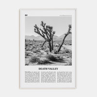 Death Valley No 1 Poster White Wood / 8x12 in Nbourhood Travel B&W Poster