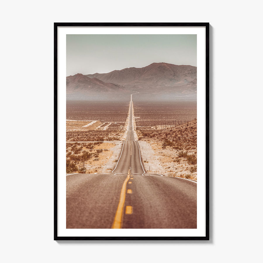 Death Valley Photo Poster, framed poster mockup, white border
