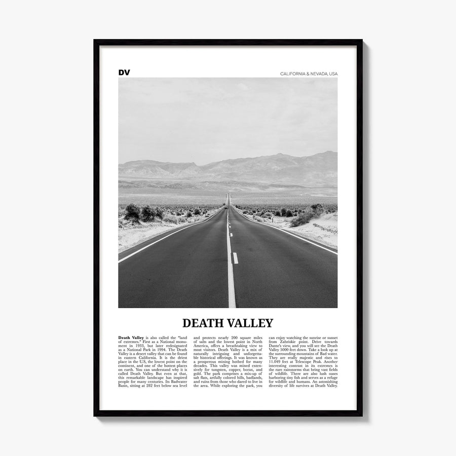 Death Valley Newspaper No 2 Poster, framed poster mockup