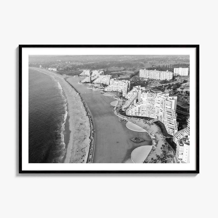 Del Mar Photo Poster, framed poster mockup, white border