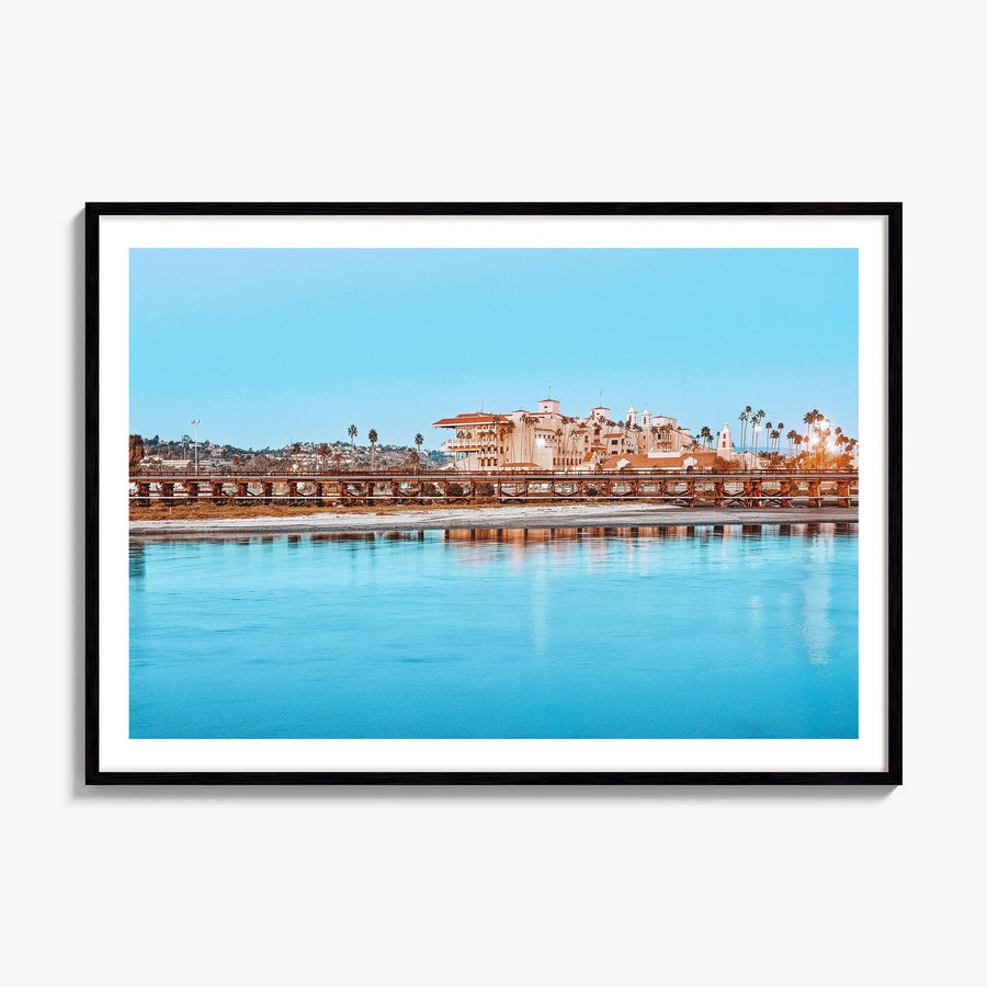 Del Mar Photo Poster, framed poster mockup, white border