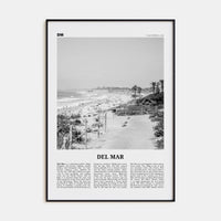 Del Mar No 1 Poster None / 8x12 in Nbourhood Travel B&W Poster