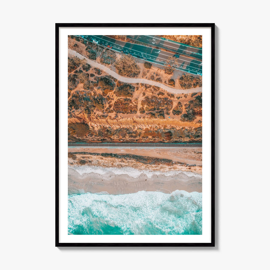 Del Mar Photo No 2 Poster, framed poster mockup, white border